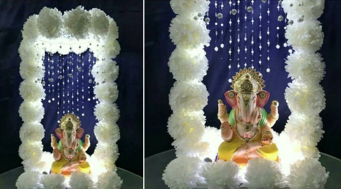 How to make ganesh chaturthi decoration at home