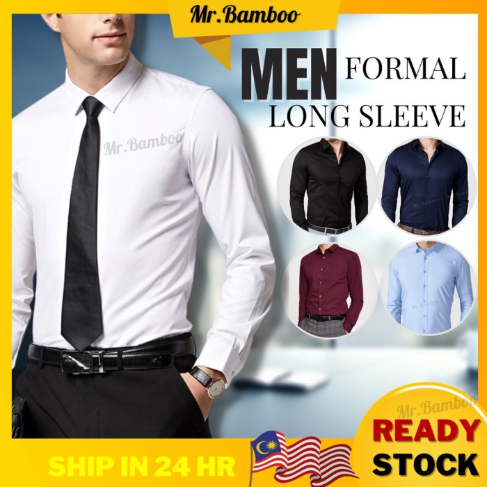 Men's tight fitting dress shirt