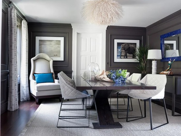 How to decorate a grey dining room