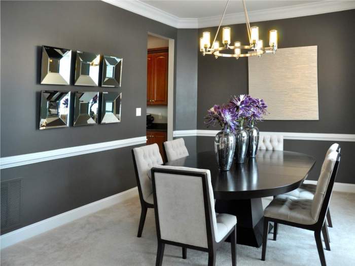 How to decorate a grey dining room