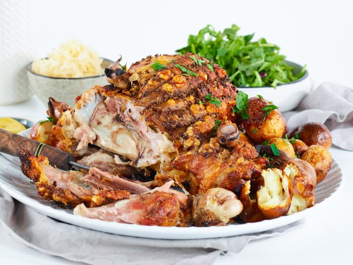 Knuckle german schweinshaxe gravy beer crackling oven roasting blasting recipetineats