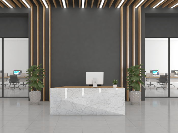 How to decorate a small office reception space