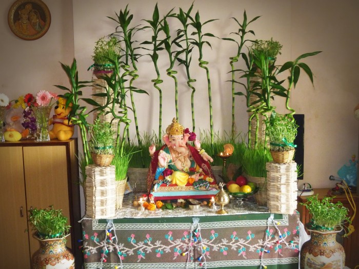 How to make ganesh chaturthi decoration at home