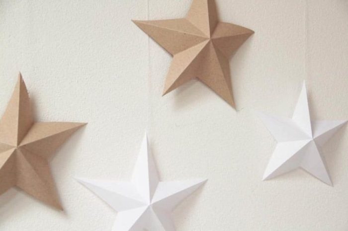 How to make paper star christmas decoration