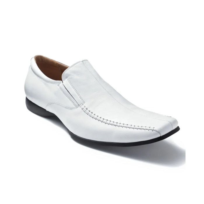 White and silver mens dress shoes