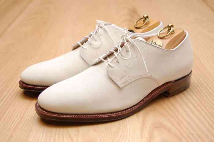 White and silver mens dress shoes